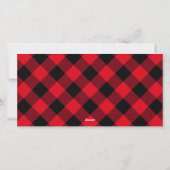 Cartes Pour Fêtes Annuelles Noël 3 Famille Photo Red Plaid Reinder (Dos)