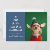 Cartes Pour Fêtes Annuelles Noël à Blue Paw La La Pet (Devant)