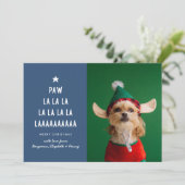 Cartes Pour Fêtes Annuelles Noël à Blue Paw La La Pet (Debout devant)