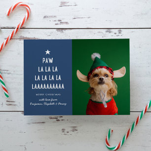 Cartes Pour Fêtes Annuelles Noël à Blue Paw La La Pet