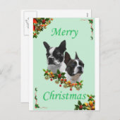 Cartes Pour Fêtes Annuelles Noël à Boston (Devant / Derrière)