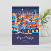 Cartes Pour Fêtes Annuelles Noël à Bright Town (Debout devant)
