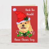 Cartes Pour Fêtes Annuelles Noël à Chow Chow (Devant)