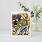 Cartes Pour Fêtes Annuelles Noël à Cowboy (Debout devant)