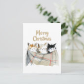 Cartes Pour Fêtes Annuelles Noël à Cute Kittens (Debout devant)