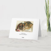 Cartes Pour Fêtes Annuelles Noël à deux Kitties (Dos)