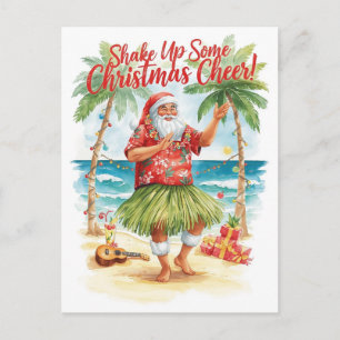 Cartes Pour Fêtes Annuelles Noël à Hawaï avec le Père Noël