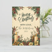 Cartes Pour Fêtes Annuelles Noël à la bougade de Noël (Debout devant)