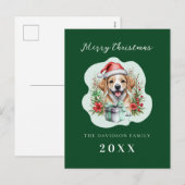 Cartes Pour Fêtes Annuelles Noël à la chienne (Devant / Derrière)