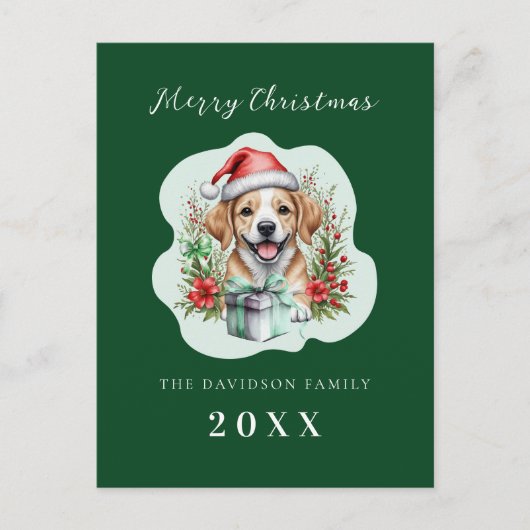 Cartes Pour Fêtes Annuelles Noël à la chienne (Devant)