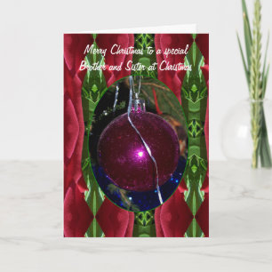Cartes Pour Fêtes Annuelles Noël à la femme Bauble Brother