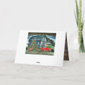 Cartes Pour Fêtes Annuelles Noël À La Ferme Rustic Grange (Dos)