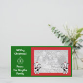 Cartes Pour Fêtes Annuelles Noël à la fête ! Photocarte. (Debout devant)