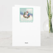 Cartes Pour Fêtes Annuelles Noël à la licorne (Dos)