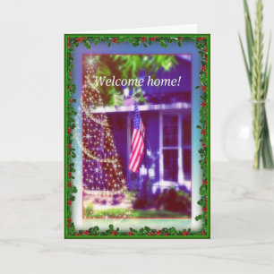 Cartes Pour Fêtes Annuelles Noël à la maison bienvenu 2011 - militaires