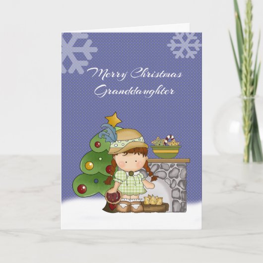 Cartes Pour Fêtes Annuelles Noël à la petite-fille (Devant)