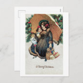Cartes Pour Fêtes Annuelles Noël à l'ancienne (Devant / Derrière)
