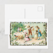 Cartes Pour Fêtes Annuelles Noël à l'ancienne (Devant / Derrière)
