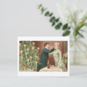 Cartes Pour Fêtes Annuelles Noël à l'ancienne (Debout devant)