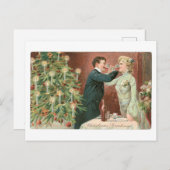 Cartes Pour Fêtes Annuelles Noël à l'ancienne (Devant / Derrière)