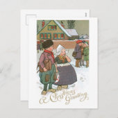 Cartes Pour Fêtes Annuelles Noël à l'ancienne (Devant / Derrière)