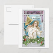 Cartes Pour Fêtes Annuelles Noël à l'ancienne, Ange (Devant / Derrière)