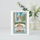 Cartes Pour Fêtes Annuelles Noël à l'ancienne, Ange (Debout devant)