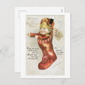 Cartes Pour Fêtes Annuelles Noël à l'ancienne, Chaussettes (Devant / Derrière)