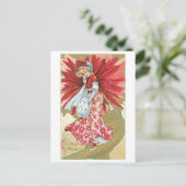 Cartes Pour Fêtes Annuelles Noël à l'ancienne, Dame (Debout devant)