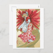 Cartes Pour Fêtes Annuelles Noël à l'ancienne, Dame (Devant / Derrière)