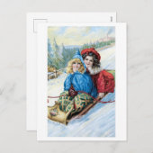 Cartes Pour Fêtes Annuelles Noël à l'ancienne, Dormir (Devant / Derrière)
