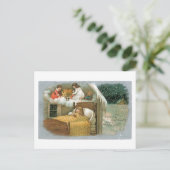 Cartes Pour Fêtes Annuelles Noël à l'ancienne, Fille rêve (Debout devant)