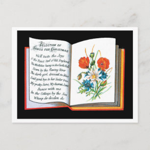 Cartes Pour Fêtes Annuelles Noël à l'ancienne, Fleur