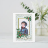 Cartes Pour Fêtes Annuelles Noël à l'ancienne, garçon (Debout devant)