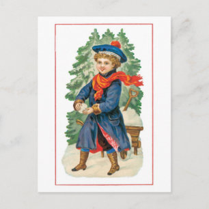 Cartes Pour Fêtes Annuelles Noël à l'ancienne, garçon