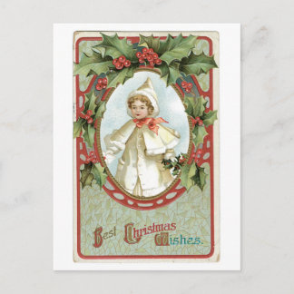 Cartes Pour Fêtes Annuelles Noël à l'ancienne, Holly