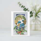 Cartes Pour Fêtes Annuelles Noël à l'ancienne, Holly (Debout devant)