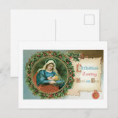 Cartes Pour Fêtes Annuelles Noël à l'ancienne, Mary (Devant / Derrière)