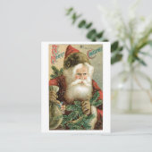 Cartes Pour Fêtes Annuelles Noël à l'ancienne, Père Noël (Debout devant)