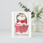 Cartes Pour Fêtes Annuelles Noël à l'ancienne, Père Noël (Debout devant)