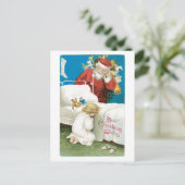 Cartes Pour Fêtes Annuelles Noël à l'ancienne, Père Noël (Debout devant)