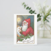 Cartes Pour Fêtes Annuelles Noël à l'ancienne, Père Noël (Debout devant)