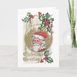 Cartes Pour Fêtes Annuelles Noël à l'ancienne, Père Noël