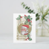 Cartes Pour Fêtes Annuelles Noël à l'ancienne, Père Noël (Debout devant)