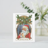 Cartes Pour Fêtes Annuelles Noël à l'ancienne, Père Noël (Debout devant)