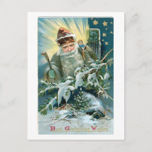 Cartes Pour Fêtes Annuelles Noël à l'ancienne, Père Noël