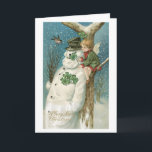 Cartes Pour Fêtes Annuelles Noël à l'ancienne, Snowman<br><div class="desc">Les amateurs de Victoriana et d'art ancien se réjouiront de cette généreuse sélection de voeux de Noël. Reproduites à partir d'originaux rares du début du XXe siècle, ces cartes colorées regorgent de Santas aux joues rousses, d'enfants cherubics, d'arbres décoratifs et de bas remplis de jouets, de scènes enneigées, de poinsettias...</div>