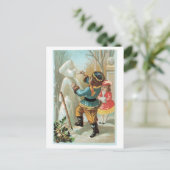 Cartes Pour Fêtes Annuelles Noël à l'ancienne, Snowman (Debout devant)