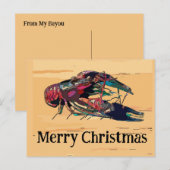 Cartes Pour Fêtes Annuelles Noël à l'écrevisse (Devant / Derrière)