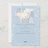 Cartes Pour Fêtes Annuelles Noël à l'ours polaire (Dos)